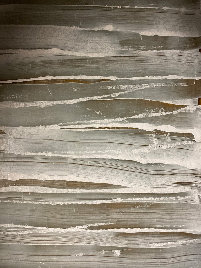 streaky white ink on glass