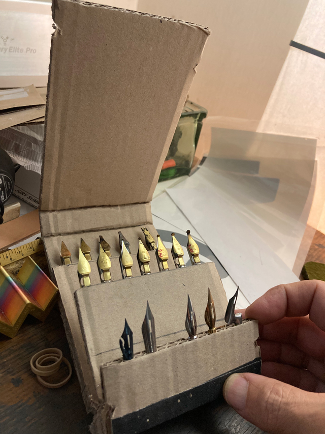 cardboard nib holder