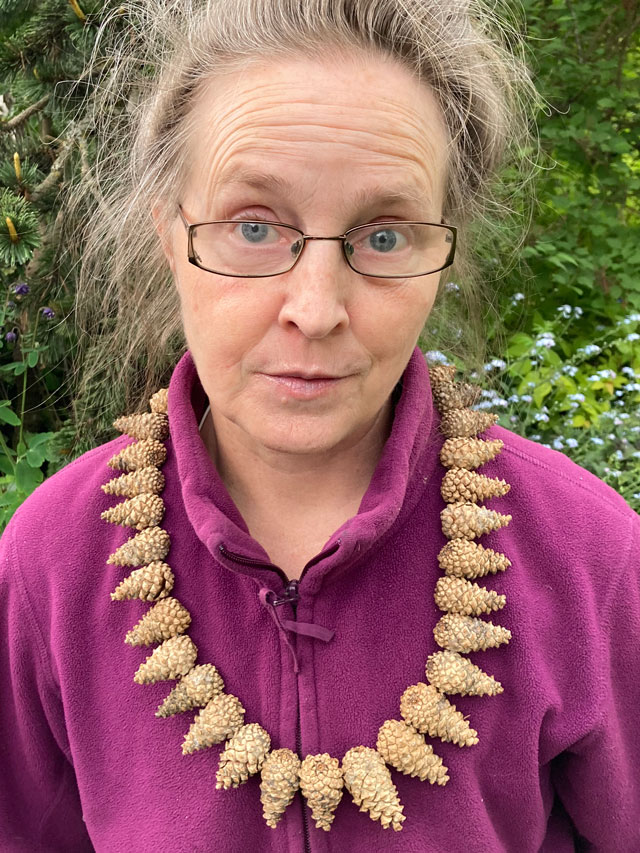 pinecone necklace
